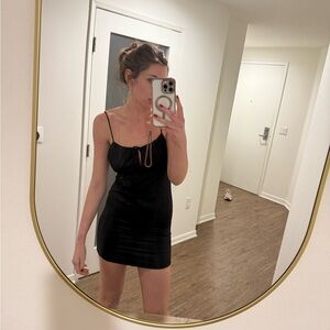 Elegant Black Spaghetti Strap Dress